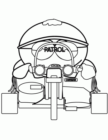 South Park Cartman Police Patrol Coloring Pages | Coloring Pages