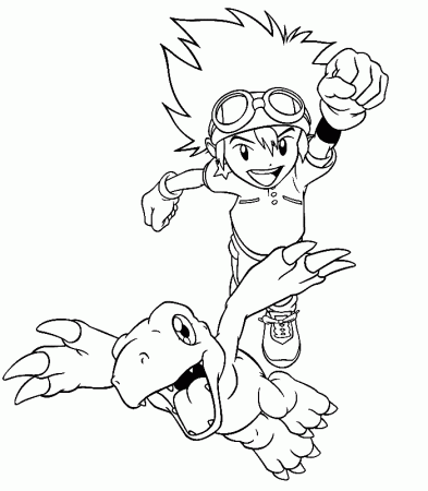 Digimon tamers coloring pages