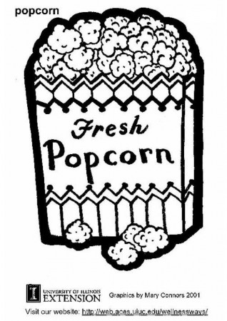 Popcorn-coloring-9 | Free Coloring Page Site
