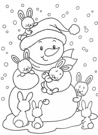 Free Preschool Coloring Pages Free Printable Snowman Coloring 