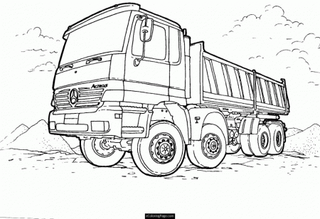 Cement Truck Printable Coloring Pages ColoringWallpaper 4865 Truck 
