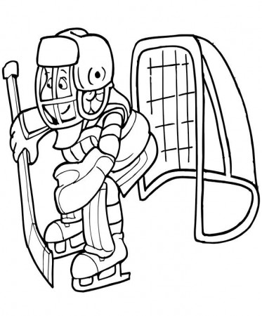 hockey net Colouring Pages