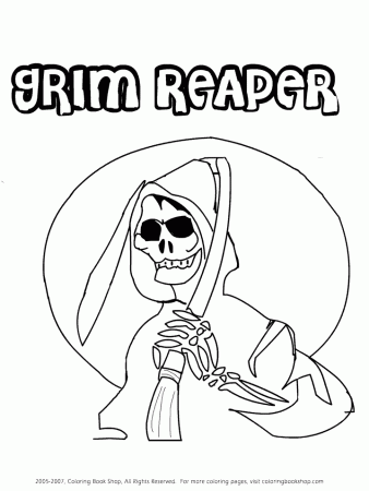 holloween grim reaper Colouring Pages (page 3)