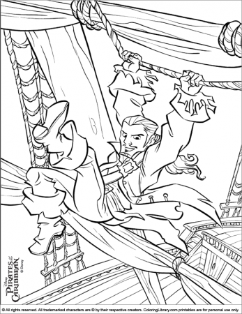 Pirates of the Caribbean coloring picture