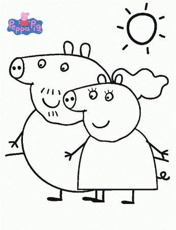 coloring page Peppa Pig Kids-n-Fun | Peppa, mi amor!