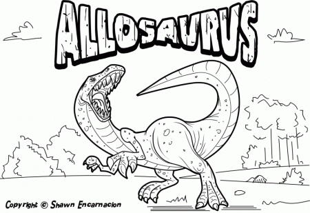 Tyrannosaurus Rex Coloring Page For Kids Printable Coloring Sheet 