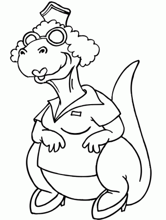 Dinosaur Nurse Coloring Pages Kids - Doctor Day Coloring Pages 