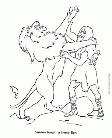 Samson And Delilah Printable Coloring Pages
