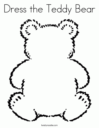 bear outline Colouring Pages