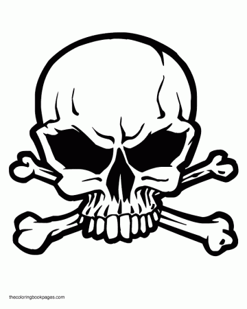 Skull and Crossbones 3 - Skull Coloring Pages