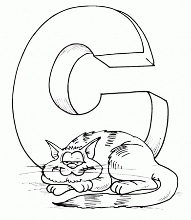 CAT SLEEPING Colouring Pages (page 2)