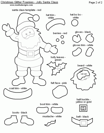 FREE Printable Christmas Decorations - Glitter Foamies page 2