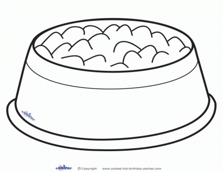 Viewing Gallery For Dog Bowl Coloring Page 55675 Dog Bone Coloring 