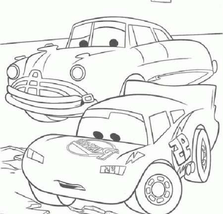 Disney Lightning And Doc Hudson Coloring Pages - Kids Colouring Pages