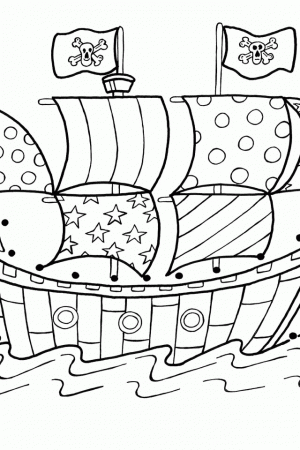 Pirate Ship Coloring Page | download free printable coloring pages