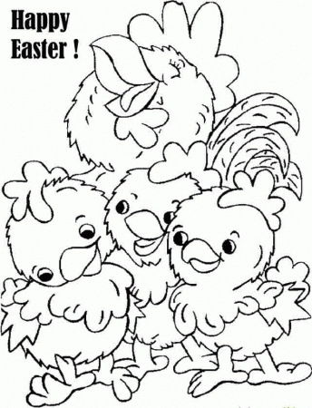 Easter Chick Coloring Sheets Free Printable For Kindergarten 15892#