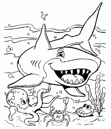 Shark-Coloring-Pages-For-Kids-Free-791×1024 | COLORING WS