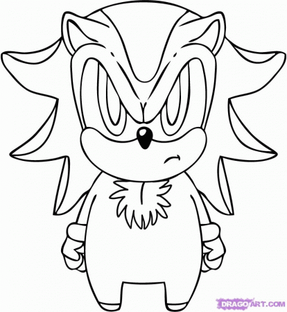 How to Draw Chibi Shadow the Hedgehog, Step by Step, Chibis, Draw 