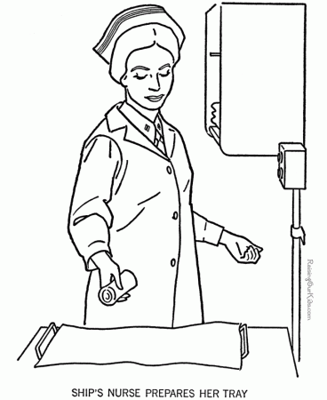 Nurse coloring page