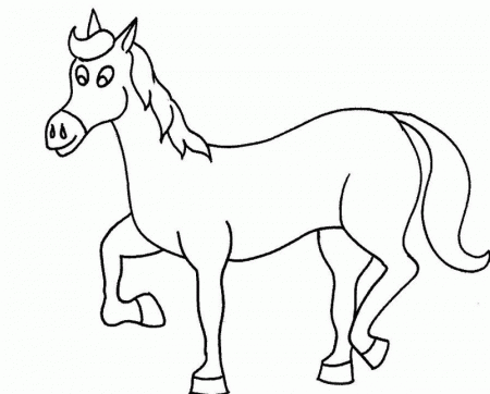 Horse Who Is Searching For His Own Food Coloring Page - Kids 