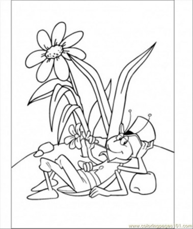 Coloring Pages Flip The Grasshopper (Cartoons > Others) - free 