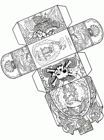 Pirates Chest B&W Coloring Page www.