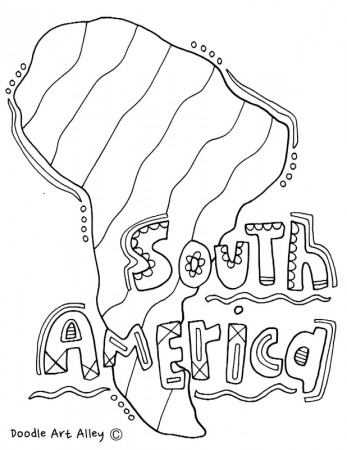 Continent Coloring Pages - Classroom Doodles
