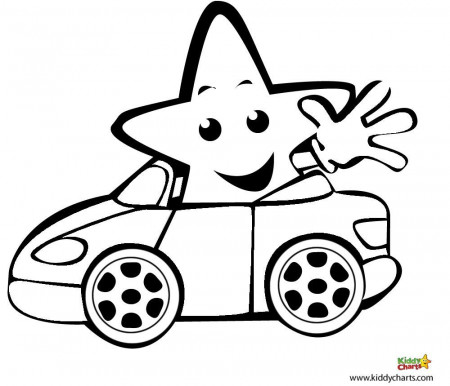 Car coloring pages: I like driving in my car...