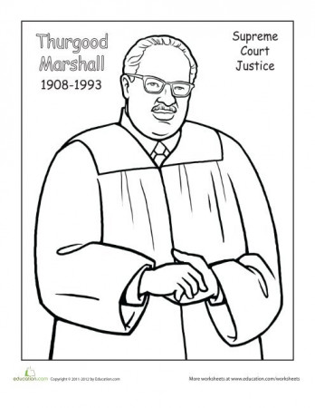 Thurgood Marshall Coloring Page