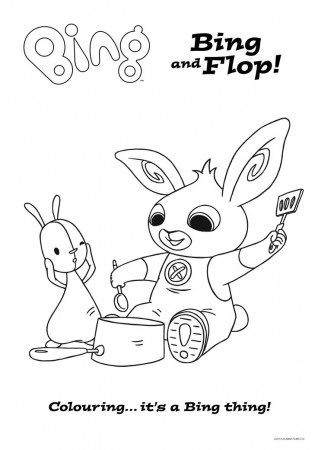 A must for all Bingsters - Bing and Flop to colour in at home... | Bunny  coloring pages, Bing bunny, Coloring pages