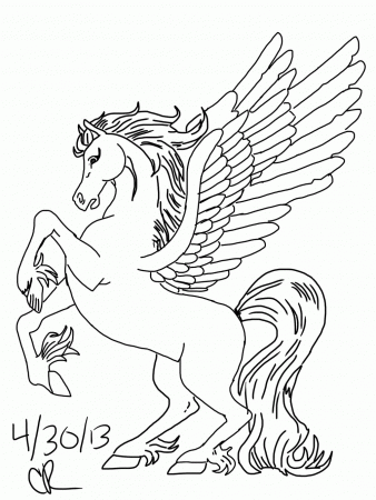 Pegasus coloring pages to download and print for free