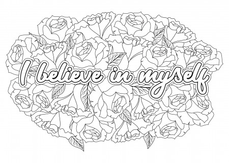 Design self love, affirmation quotes coloring book pages by Merlynangelia |  Fiverr