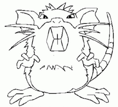 Coloring 020 raticate picture