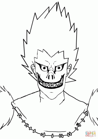 Ryuk from Death Note Manga coloring page | Free Printable Coloring Pages