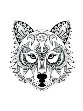 Free Wolf coloring pages for Adults. Printable to Download Wolf coloring  pages.