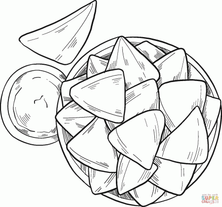 Nachos coloring page | Free Printable Coloring Pages