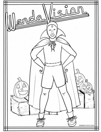 Download and Print these WandaVision Coloring Pages - Desert Chica