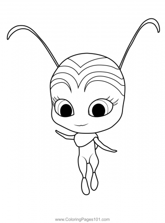 Pollen Kwami Miraculous Ladybug Coloring Page for Kids - Free Miraculous  Ladybug Printable Coloring Pages Online for Kids - ColoringPages101.com | Coloring  Pages for Kids