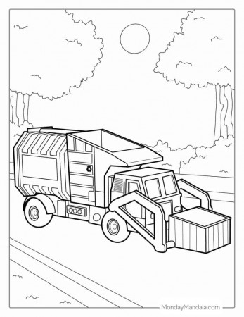 20 Garbage Truck Coloring Pages (Free PDF Printables)