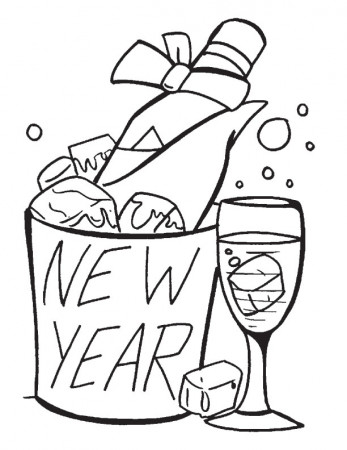 Happy New Year coloring page | Download Free Happy New Year coloring page  for kids | Best Coloring Pages
