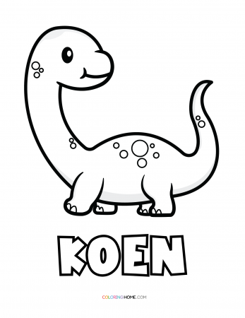 Koen dinosaur coloring page