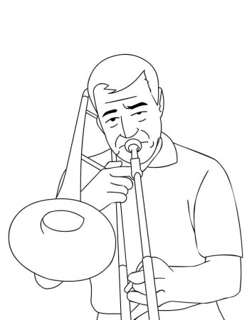 Trombone Coloring Pages - Best Coloring Pages For Kids