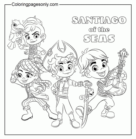 Free Printable Santiago of The Seas Coloring Pages - Santiago of the Seas  Coloring Pages - Coloring Pages For Kids And Adults