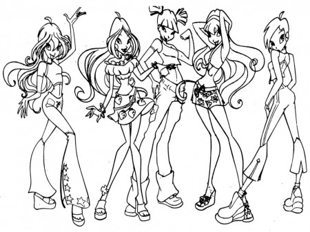 Winx Club Coloring Pages Printable | Realistic Coloring Pages
