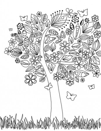 Tree - Coloring Pages for Kids and for Adults