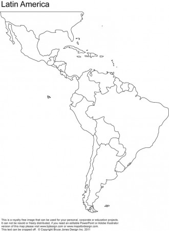 Map Of North And South America For Kids Page 1
