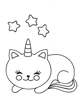 Cute Unicorn Cat Coloring Pages - Unicorn Cat Coloring Pages - Free  Printable Coloring Pages Online
