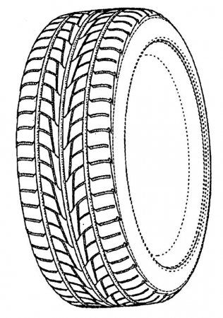 How To Draw Car Tire Coloring Pages : Best Place to Color in 2020 | Car  tires, Car drawings, Coloring pages