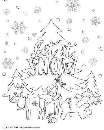 Winter Coloring Pages for Kids - Fun Loving Families