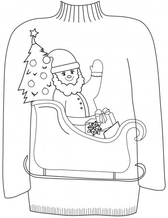 16 Ugly Christmas Sweater Colouring Pages - Mum In The Madhouse